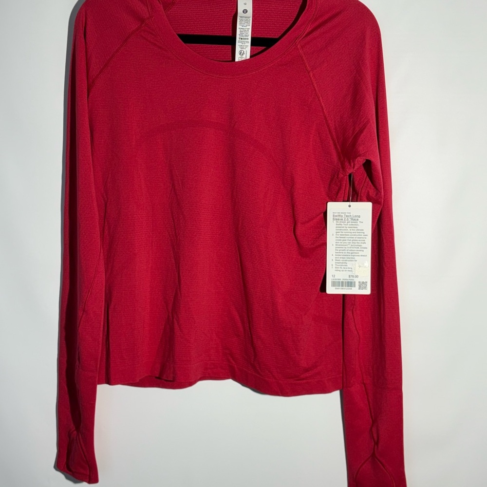 NWT lululemon swiftly tech long sleeve 2.0 *Race PDRA size 4&  10